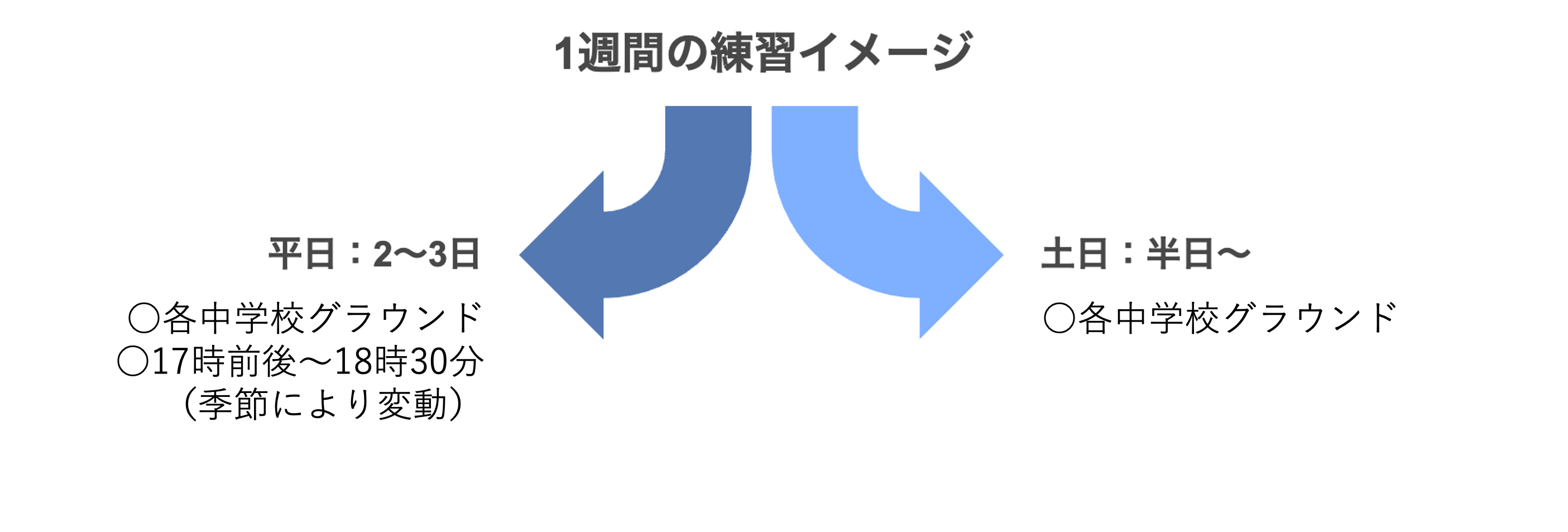 平日と土日の活動